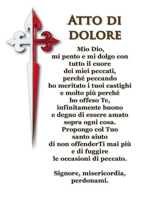 Preghiera dell'Atto di Dolore