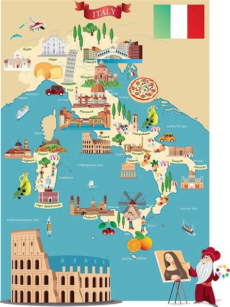 Mappa dell'Italia con indicazioni dei presepi FAI in esposizione