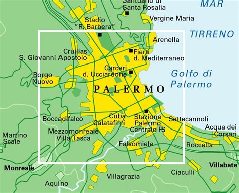 Mappa schematica dell'area di Piazza Sacro Cuore a Palermo con indicazione delle vie interessate dai provvedimenti di traffico