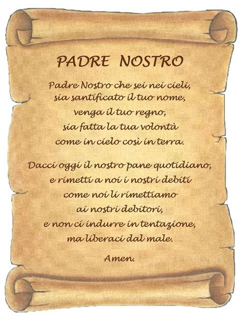 rappresentazione iconografica del Padre Nostro