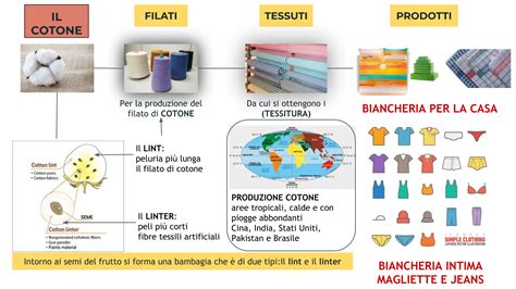 Schema comparativo delle proprietà del cotone e del poliestere