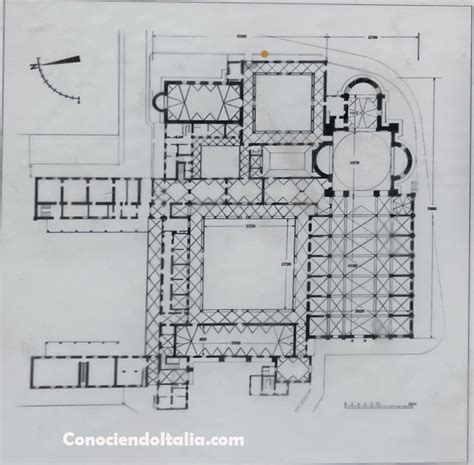 Planimetria storica del complesso monastico di San Cipriano