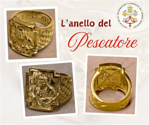 Immagine stilizzata dell'Anello del Pescatore con San Pietro, la barca e la rete