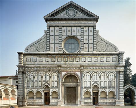Schema architettonico della facciata di Leon Battista Alberti