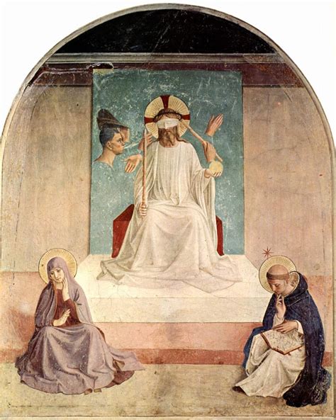Veduta d'insieme della cella numero 35 nel Convento di San Marco con l'affresco dell'Istituzione dell'Eucaristia di Beato Angelico