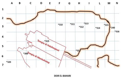 Mappa schematica dell'area di Tuna el-Gebel e della necropoli di el-Ghoreifa