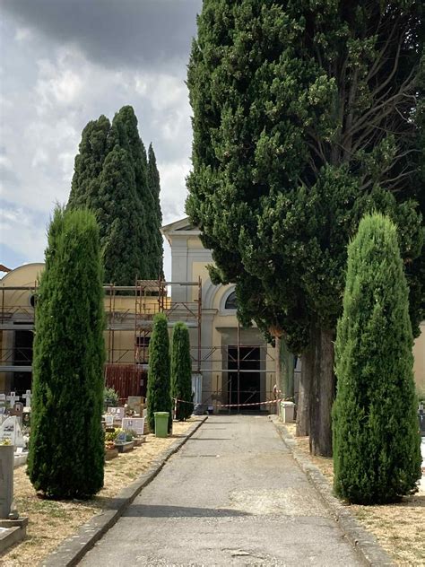 Pianta schematica del cimitero comunale di Poggio a Caiano con indicazione dei lotti A, B e C oggetto dei lavori di ristrutturazione