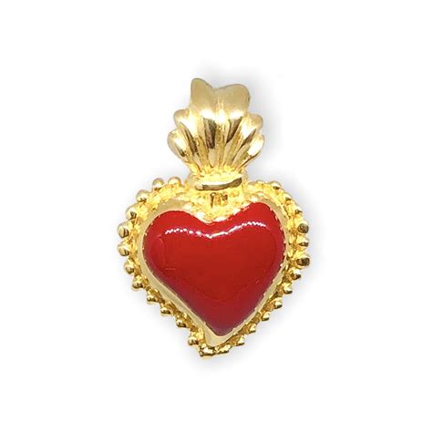 Gioiello raffigurante il Sacro Cuore Napoletano, colorato e vibrante