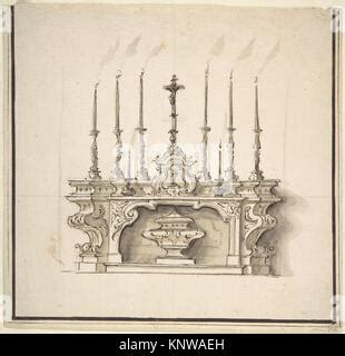 Altare con candelabri accesi