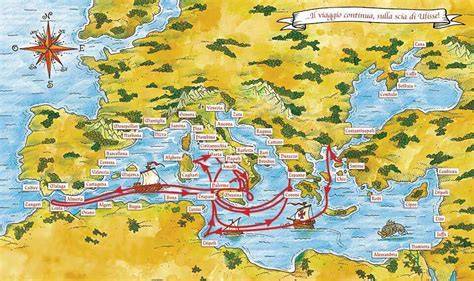 Mappa del viaggio di Maria verso la regione montuosa: simbolismo del monte e dell'incontro.