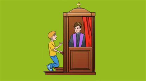 Illustrazione stilizzata di bambini che ricevono il sacramento della confessione, con simboli di luce e perdono.