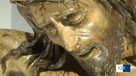 Dettaglio scultoreo del Crocifisso ligneo attribuito ad Antonello Gagini