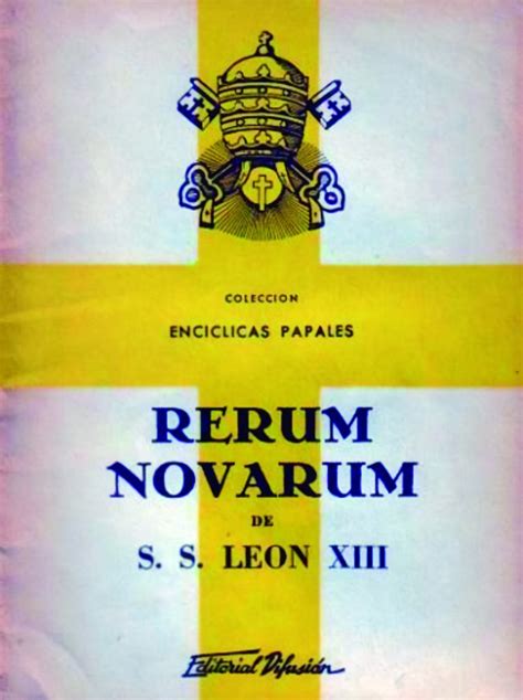Frontespizio dell'enciclica Rerum Novarum.