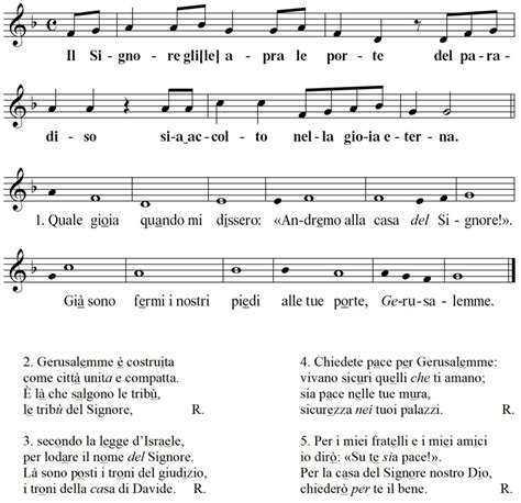 Partitura musicale per un canto mariano