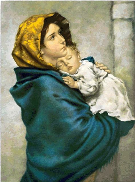 Un'immagine della Madonna con il Bambino Gesù