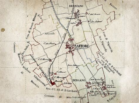 Mappa storica di Signa con evidenziata la zona del 