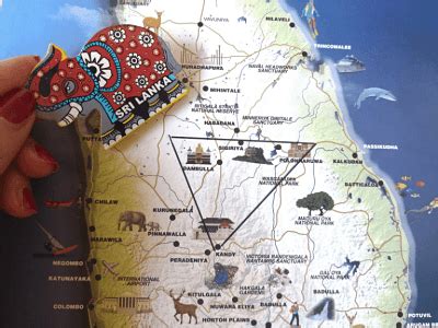 Mappa del Triangolo Culturale dello Sri Lanka