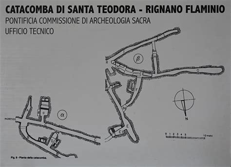 pianta schematica delle catacombe di Santa Felicita con evidenziazione dei livelli