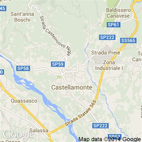 Mappa delle chiese di Castellamonte