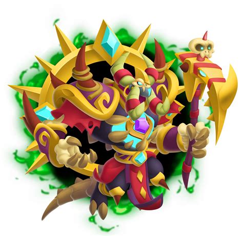 Illustrazione di un drago Sommo Sacerdote di Dragon City