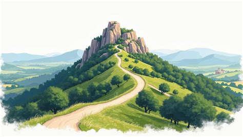 Illustrazione simbolica del percorso interiore: un sentiero che conduce verso una luce radiosa posta nel profondo dell'animo umano.