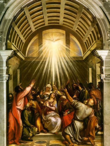 rappresentazione della Pentecoste, discesa dello Spirito Santo
