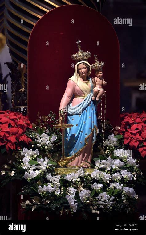Historical image or drawing of the original Madonna of Hope of Battipaglia