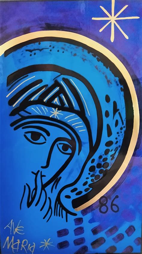 Icona o dipinto della Madonna con dodici stelle e rosario