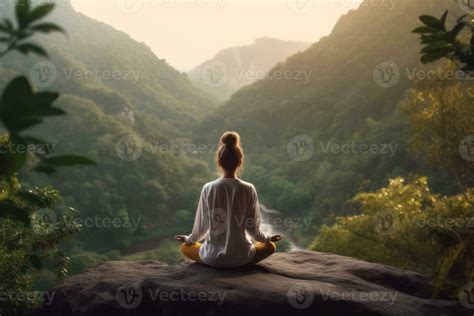 Persona in preghiera in un ambiente sereno e naturale