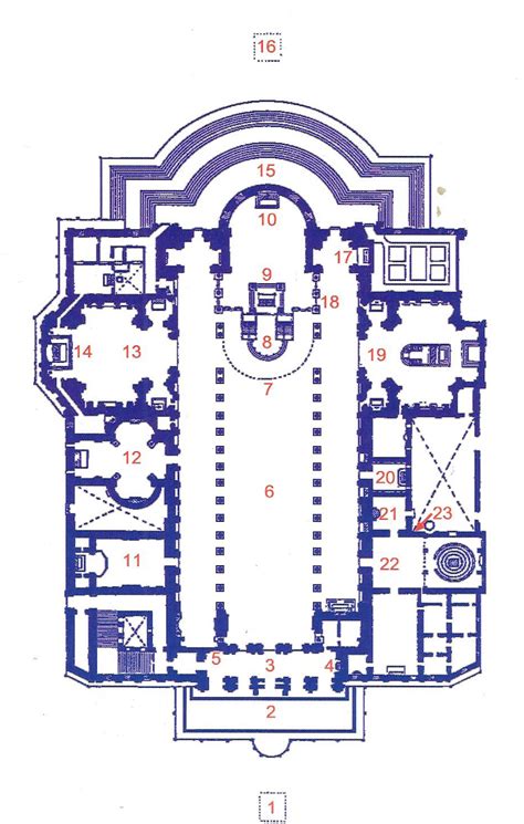Pianta della Basilica di Santa Maria Maggiore con indicazione della navata laterale
