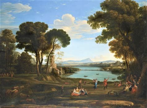Claude Lorrain - Paesaggio con figure danzanti (Matrimonio di Isacco e Rebecca)