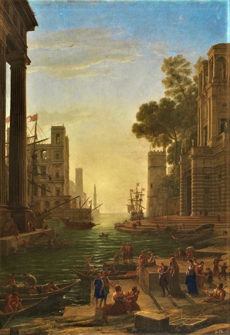 Claude Lorrain - Porto di Ostia con imbarco di s. Paola Romana (1641)