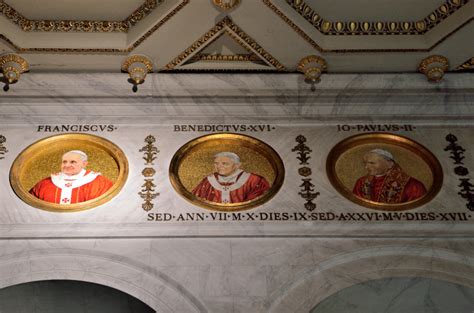 Cronologia e ritratti dei Papi coinvolti nello sviluppo del processo di canonizzazione (Sisto V, Urbano VIII, Pio XI, Paolo VI)