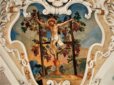 Illustrazione del miracolo della vite fiorita nel monastero