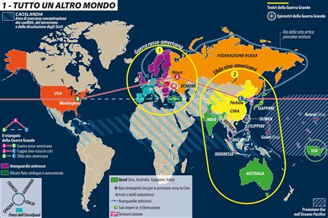 Mappa del mondo con frecce che indicano i flussi della globalizzazione economica.