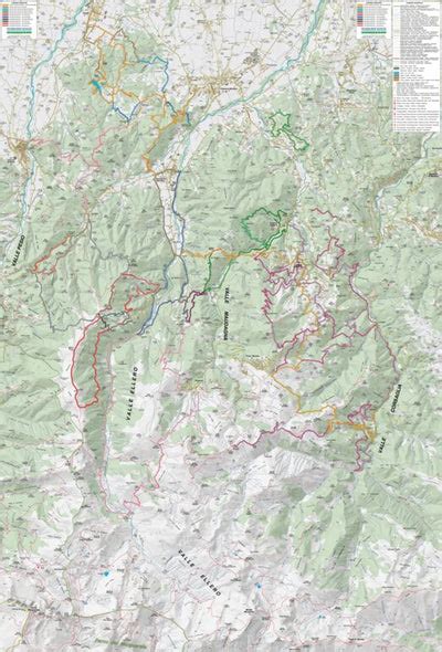 Mappa schematica di un itinerario escursionistico a Monteluco