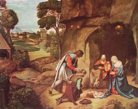 La Natività Allendale di Giorgione, dettaglio della composizione