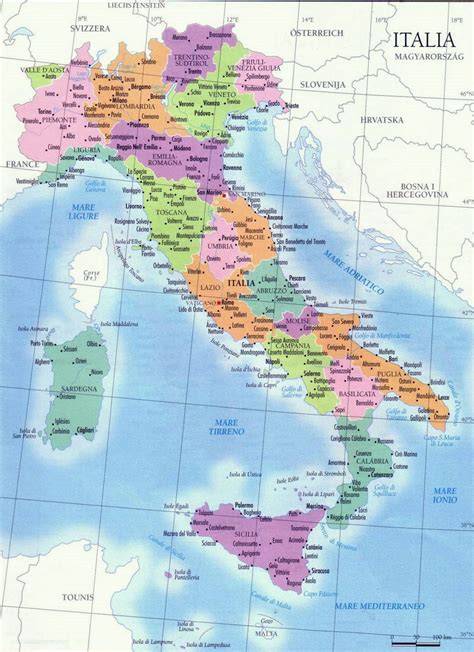 Mappa dell'Italia medievale con le città visitate da Santa Caterina