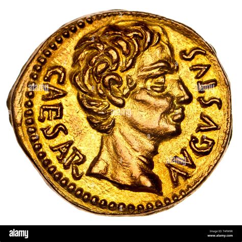Moneta romana con l'effigie di Cesare