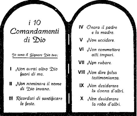 Tavole della Legge con i dieci comandamenti