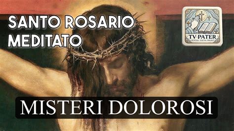 illustrazione dei Misteri Dolorosi, con scene di Gesù nell'Orto, flagellazione, incoronazione di spine, salita al Calvario e crocifissione