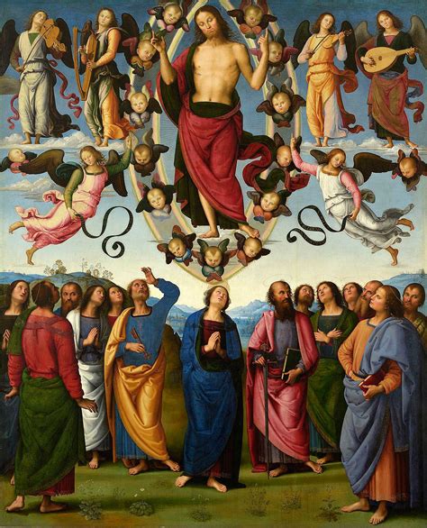 illustrazione dei Misteri Gloriosi, con scene della Risurrezione, Ascensione, Pentecoste, Assunzione e Incoronazione di Maria