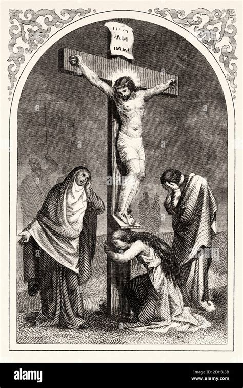 Incisione del XIX secolo che raffigura l'Apparizione di Gesù Cristo Risorto alla Madonna