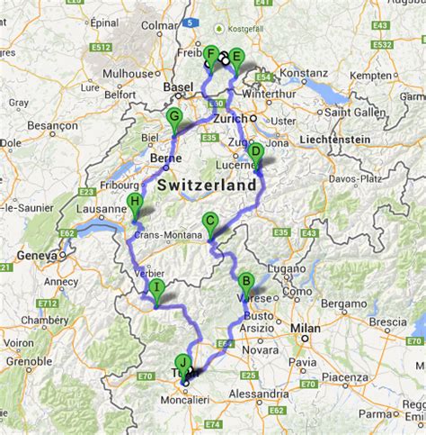 Mappa della Foresta Nera con confini e punti di interesse