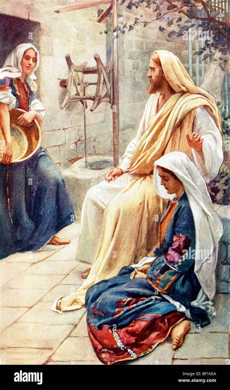 illustrazione di Marta e Maria con Gesù