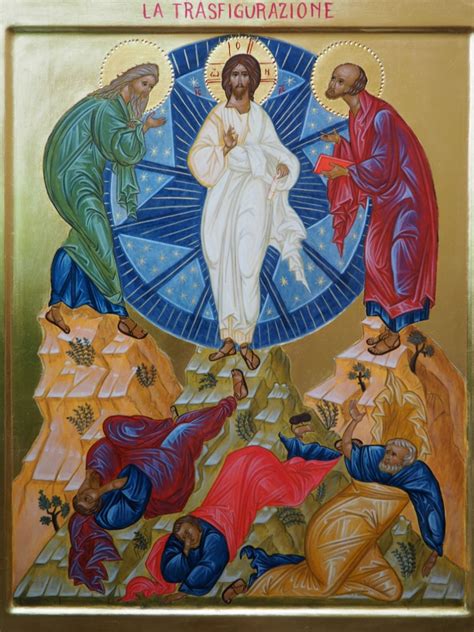 Icona o affresco della Trasfigurazione di Gesù con Mosè ed Elia