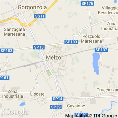 Mappa della zona di Melzo con indicazione del Three Stars Ranch