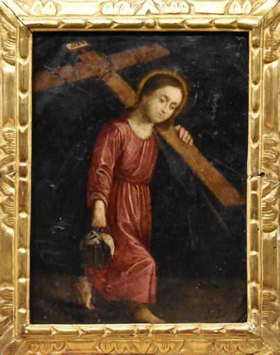Raffigurazione del Salvatore che porta la Croce, dipinto su roccia, conservato nella Chiesa della Cella