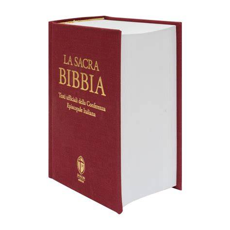 illustrazione di antica Bibbia italiana con copertina in pelle e caratteri gotici
