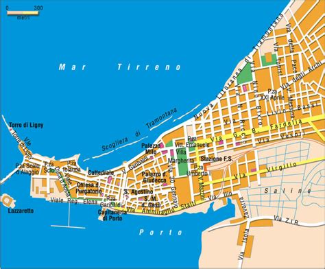 Mappa del territorio di Trapani ed Erice con indicazione dei punti di interesse e dei saloni di bellezza